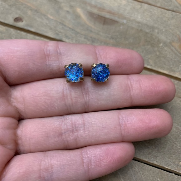 handmade Jewelry - 3 for $25 Handmade Blue & Gold Stud Earrings